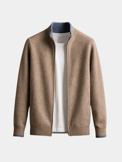 HARVEY -  ELEGANT WOOL ZIP JACKET