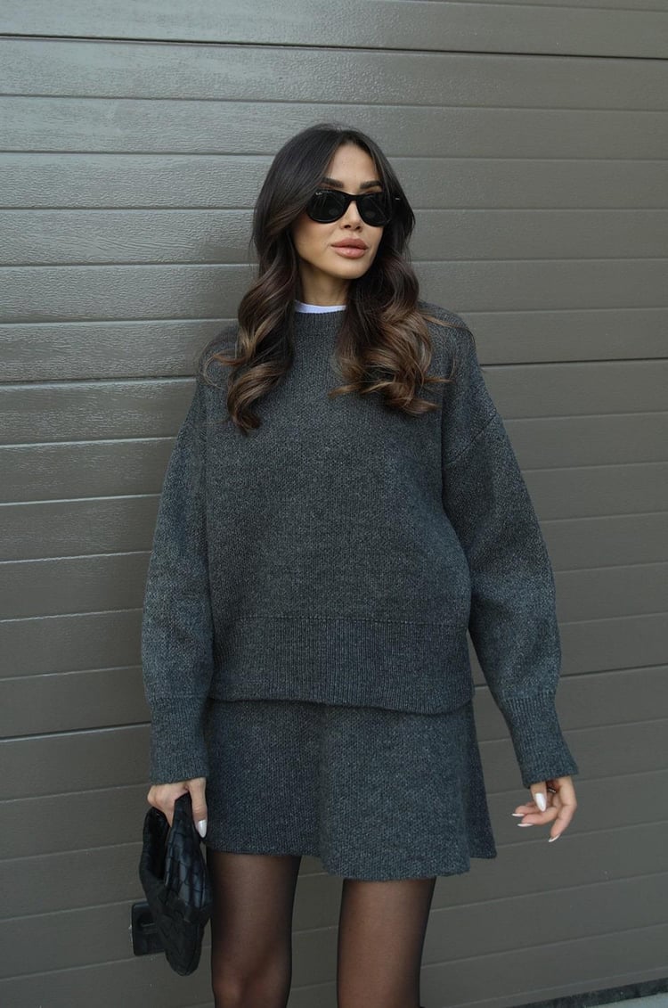 Elsie | Gebreide Set (top + rok)