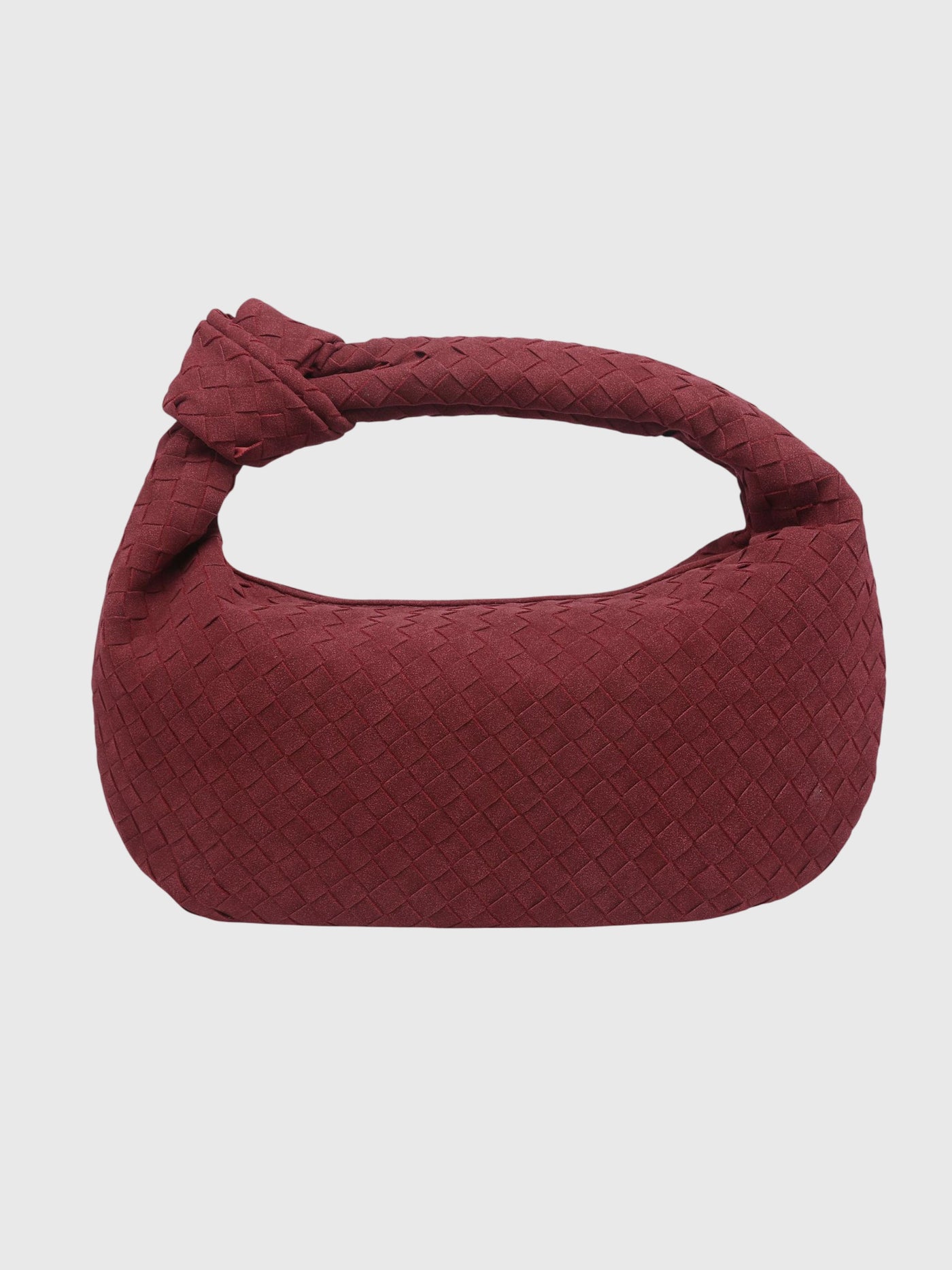 Celeste - Medium Suede Bag with Knotted Braided Design