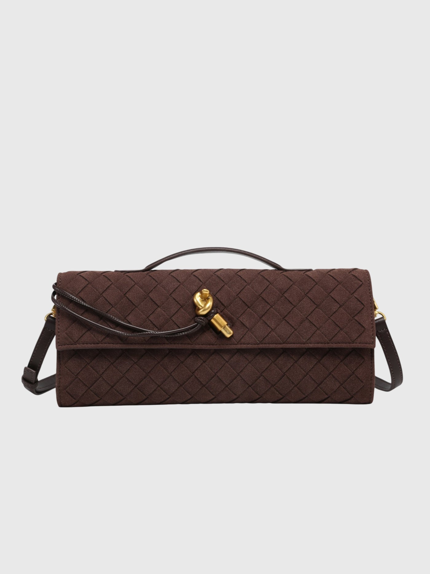 Cherry - Premium Woven Suede Clutch