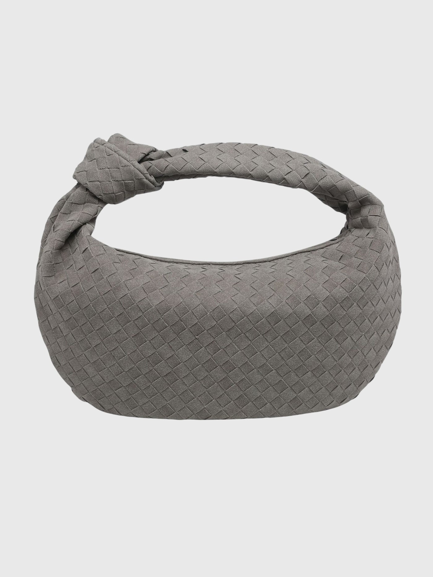 Celeste - Medium Suede Bag with Knotted Braided Design