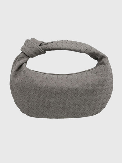 Celeste - Medium Suede Bag with Knotted Braided Design