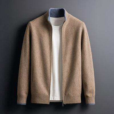 HARVEY -  ELEGANT WOOL ZIP JACKET