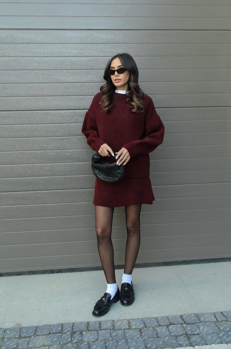 Elsie | Gebreide Set (top + rok)