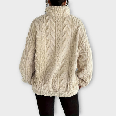 Claire - Braided Zip-Up Hoodie
