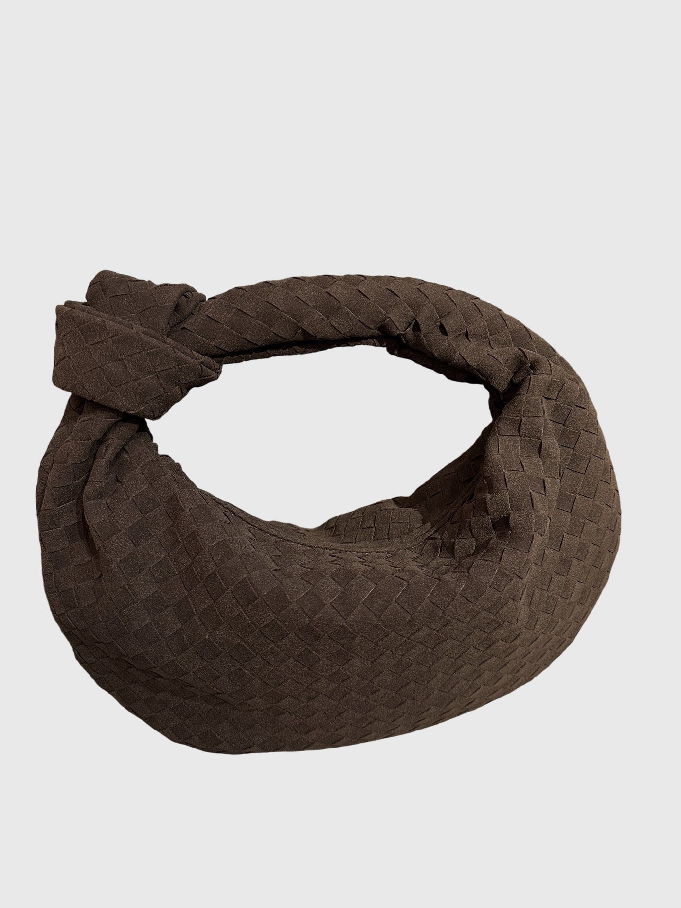 Celeste - Medium Suede Bag with Knotted Braided Design