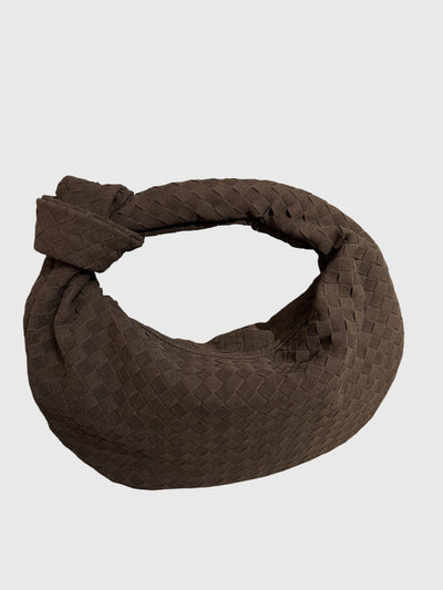 Celeste - Medium Suede Bag with Knotted Braided Design