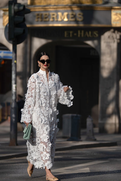 Yelira - Elegant Lace White Dress