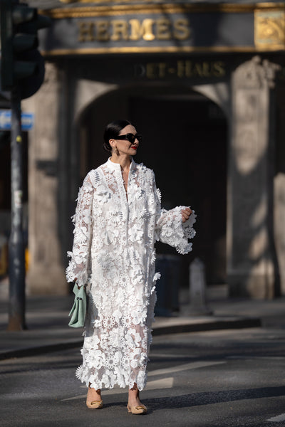 Yelira - Elegant Lace White Dress