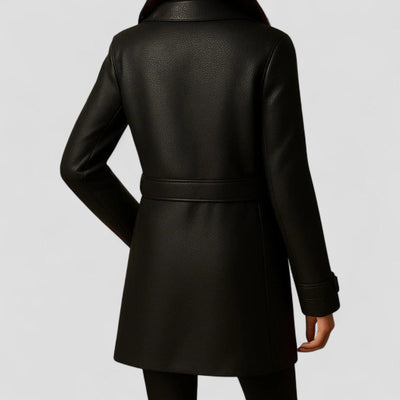 Maya™ - Classic Luxe Leather Coat | Timeless & Versatile