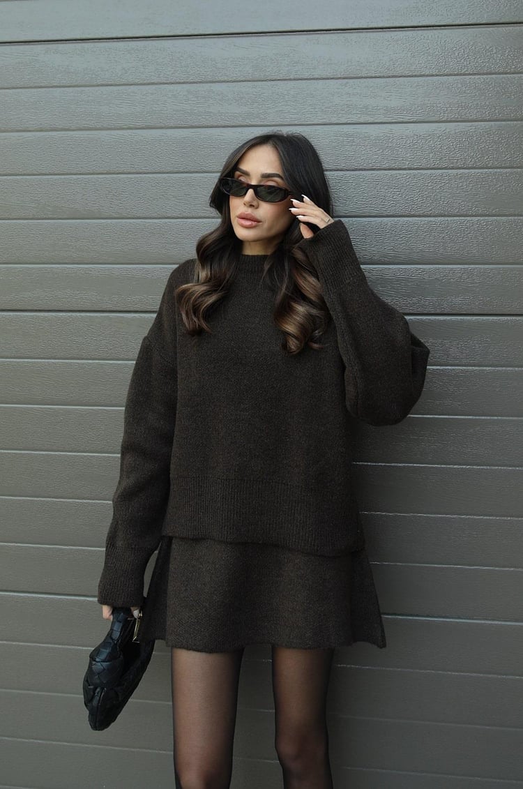 Elsie | Gebreide Set (top + rok)