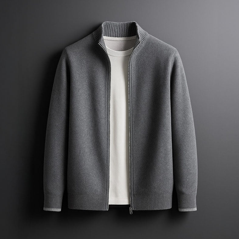 HARVEY -  ELEGANT WOOL ZIP JACKET