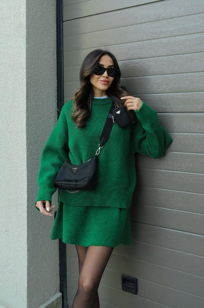 Elsie | Gebreide Set (top + rok)